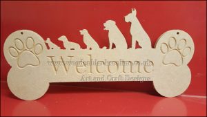 dog welcome sign