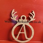 Reindeer Initial Baubles - A