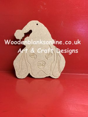 Beagle Head Santa Hat