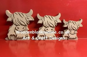 Highland cow design 3 set 18mm Highland cow design 3 set 18mm