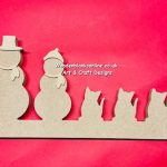 Snowman Family with Cats