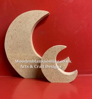 Moon 150 and 75mm high x 18mm