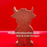 Highland Cow in Boots Design 1 - Small