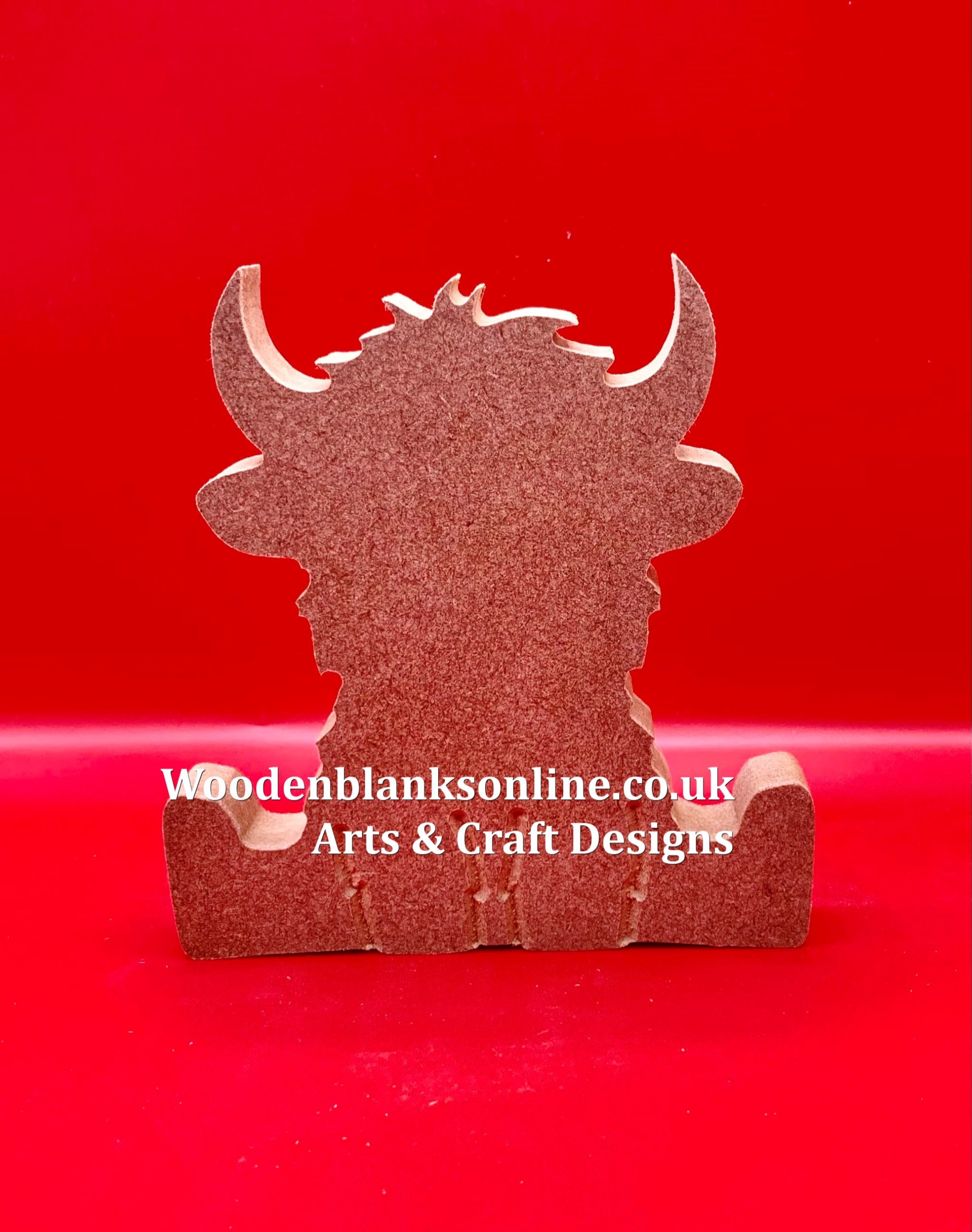 Sitting highland cow in boots large